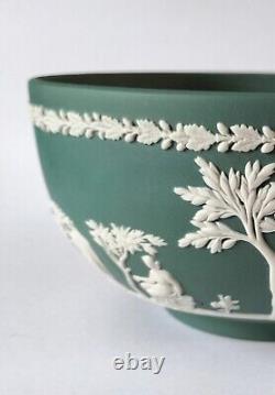 Wedgwood Jasperware Teal Green Fruit Bowl / Sacrifice Bowl