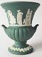 Wedgwood Jasperware Teal Green Grecian Vase 3 1/2 Inches