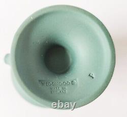 Wedgwood Jasperware Teal Green Grecian Vase 3 3/4 Inch