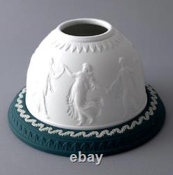 Wedgwood Jasperware Teal Green Lithophane Tea Light Holder Feat Dancing Hours Wedgwood Jasperware Teal Green Lithophane Tea Light Holder Feat Dancing Hours