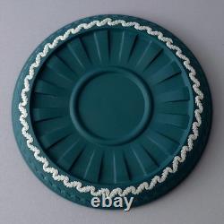 Wedgwood Jasperware Teal Green Lithophane Tea Light Holder Feat Dancing Hours
