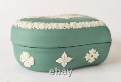 Wedgwood Jasperware Teal Green Trinket Box Heart Ulysses Staying the Chariot
