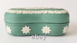 Wedgwood Jasperware Teal Green Trinket Box Heart Ulysses Staying the Chariot