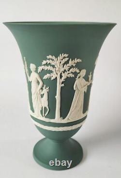 Wedgwood Jasperware Teal Green Vase Arcadian