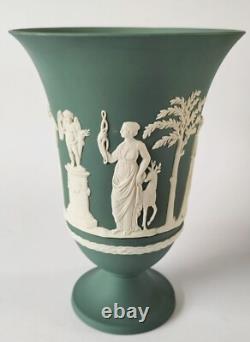 Wedgwood Jasperware Teal Green Vase Arcadian