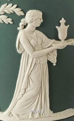 Wedgwood Jasperware Teal Green Vase Arcadian