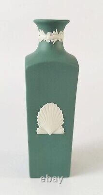 Wedgwood Jasperware Teal Green Vase Sea Shell