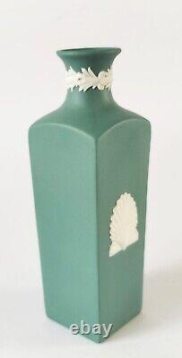 Wedgwood Jasperware Teal Green Vase Sea Shell