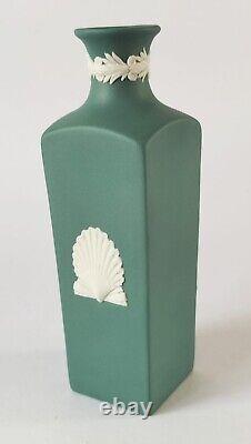 Wedgwood Jasperware Teal Green Vase Sea Shell