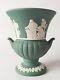 Wedgwood Jasperware Teal Green And White Grecian Vase