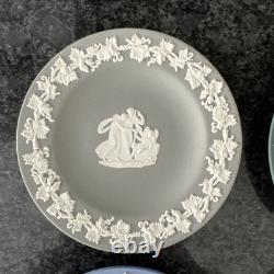 Wedgwood Jasperware Teal, Grey, Pink, Blue Decorative Plates VGC