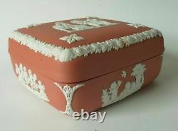 Wedgwood Jasperware Terracotta Trinket Box Icarus and Daedalus