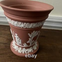Wedgwood Jasperware Terracotta Vase 5 X 4.25 X 3.25