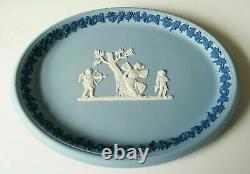 Wedgwood Jasperware Tri Colour Cupid and Psyche Oval Tray