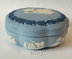 Wedgwood Jasperware Tri Colour Trinket Box Scalloped