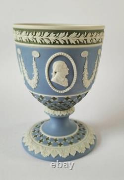 Wedgwood Jasperware TriColour Diced Goblet American Independence Bicentennial