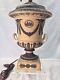 Wedgwood Jasperware Urn Lamp In Yellow Buff & Black, 24 Tall, Circa 1885-1930