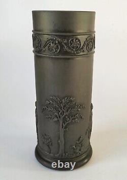 Wedgwood Jasperware Vase Black Basalt 6 1/2 Inch