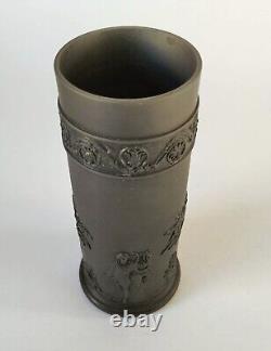 Wedgwood Jasperware Vase Black Basalt 6 1/2 Inch