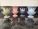 Wedgwood Jasperware Pink Blue Navy Green Vases Vgc