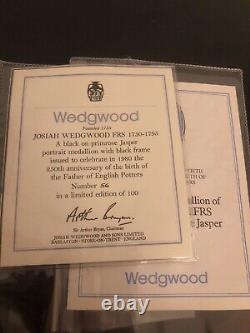 Wedgwood Josiah 250th Anniversary Jasperware plaque Limited 100