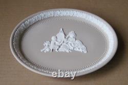 Wedgwood LIGHT TAUPE Jasper Ware Infant Academy Oval Tray