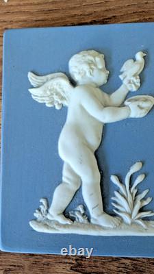 Wedgwood Lady Templeton Four Seasons Jasper Ware Plaque 1990s VGC