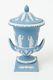 Wedgwood Light Blue Jasper Ware Campana Urn Shaped Vase & Cover