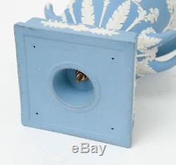 Wedgwood Light Blue Jasper Ware Campana Urn Shaped Vase & Cover