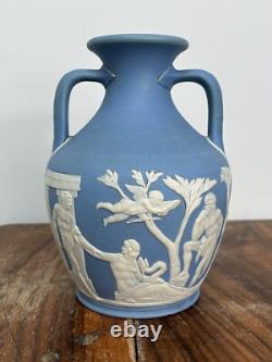 Wedgwood Light Blue Jasperware Portland Vase 18cm Classic Cameo