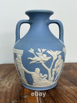 Wedgwood Light Blue Jasperware Portland Vase 18cm Classic Cameo