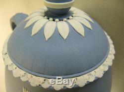 Wedgwood Light Blue and White Jasperware Teapot Designed by Lady Templeton 1790