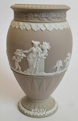 Wedgwood Light Taupe Jasperware Vase Bountiful