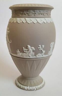 Wedgwood Light Taupe Jasperware Vase Bountiful