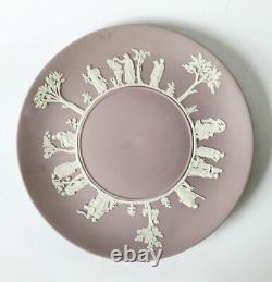 Wedgwood Lilac Jasper Cake Plate Allegorical Sprigging 9 Inch jasperware