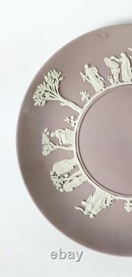 Wedgwood Lilac Jasper Cake Plate Allegorical Sprigging 9 Inch jasperware