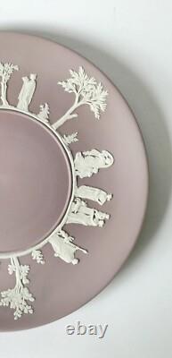 Wedgwood Lilac Jasper Cake Plate Allegorical Sprigging 9 Inch jasperware