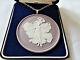 Wedgwood Lilac Jasper Cameo Zephyr Lge Pendant Necklace Silver Hm 1975 Boxed
