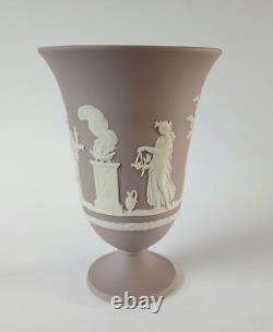 Wedgwood Lilac Jasper Vase Footed -jasperware