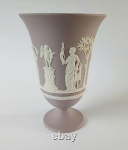 Wedgwood Lilac Jasper Vase Footed -jasperware