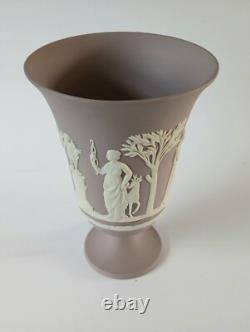Wedgwood Lilac Jasper Vase Footed -jasperware