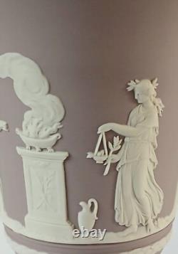 Wedgwood Lilac Jasper Vase Footed -jasperware