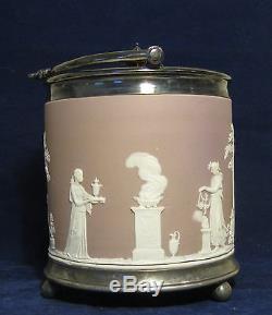 Wedgwood Lilac Jasperware Biscuit Jar