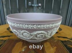 Wedgwood Lilac Jasperware Bowl Arabesque Hope Trophy Emblem Mourning Cameo 1960