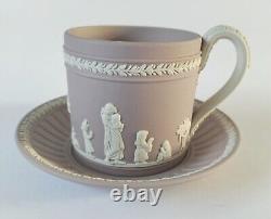 Wedgwood Lilac Jasperware Coffee Cup and Saucer