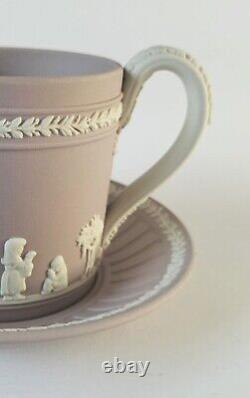 Wedgwood Lilac Jasperware Coffee Cup and Saucer