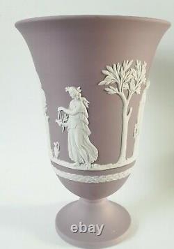 Wedgwood Lilac Jasperware Large Footed Vase