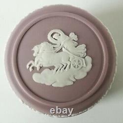 Wedgwood Lilac Jasperware Pill Box Aurora and Chariot