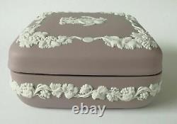 Wedgwood Lilac Jasperware Trinket Box Summer Four Seasons