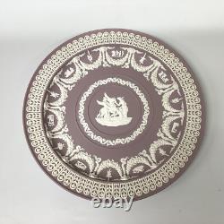 Wedgwood Lilac Jasperware Trophy Plate Aurora & Pegasus Made In England